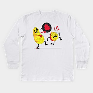 Zombie Peanut Kids Long Sleeve T-Shirt